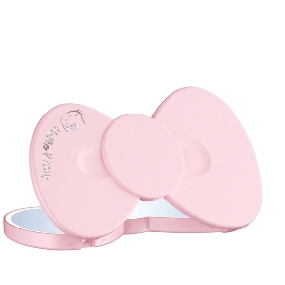 Hello Kitty®‎ Bow shaped LED pink Compact Mirror new - Picture 1 of 8